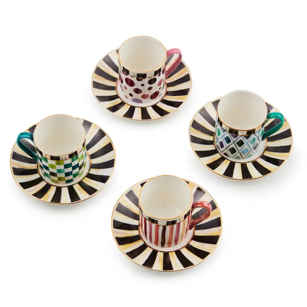 Sweetheart Espresso Cup & Saucer, Set of 4