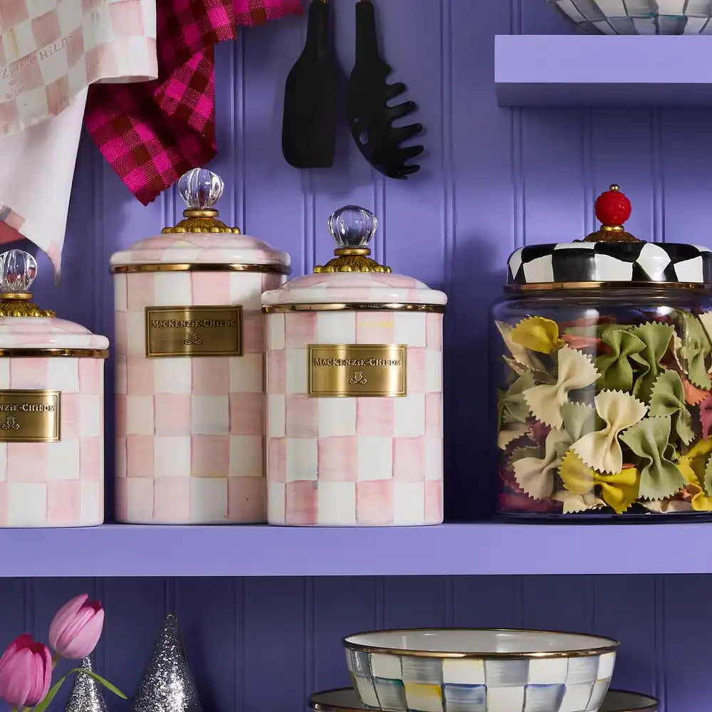 Rosy Check Canisters, Set of 3