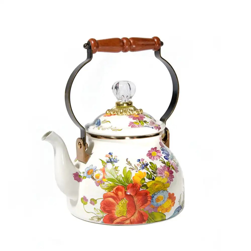Rosy English Garden 2 Quart Tea Kettle