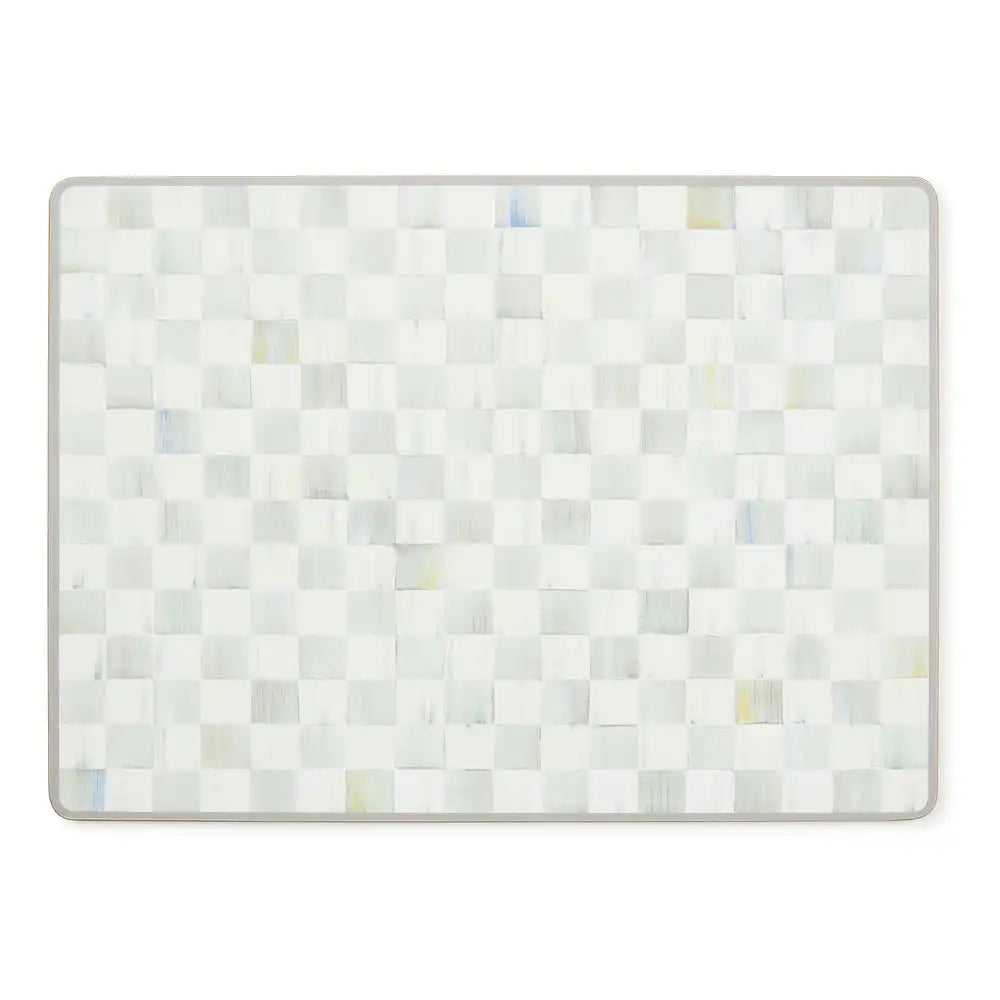 Mocha Check Cork Back Placemats, Set of 4