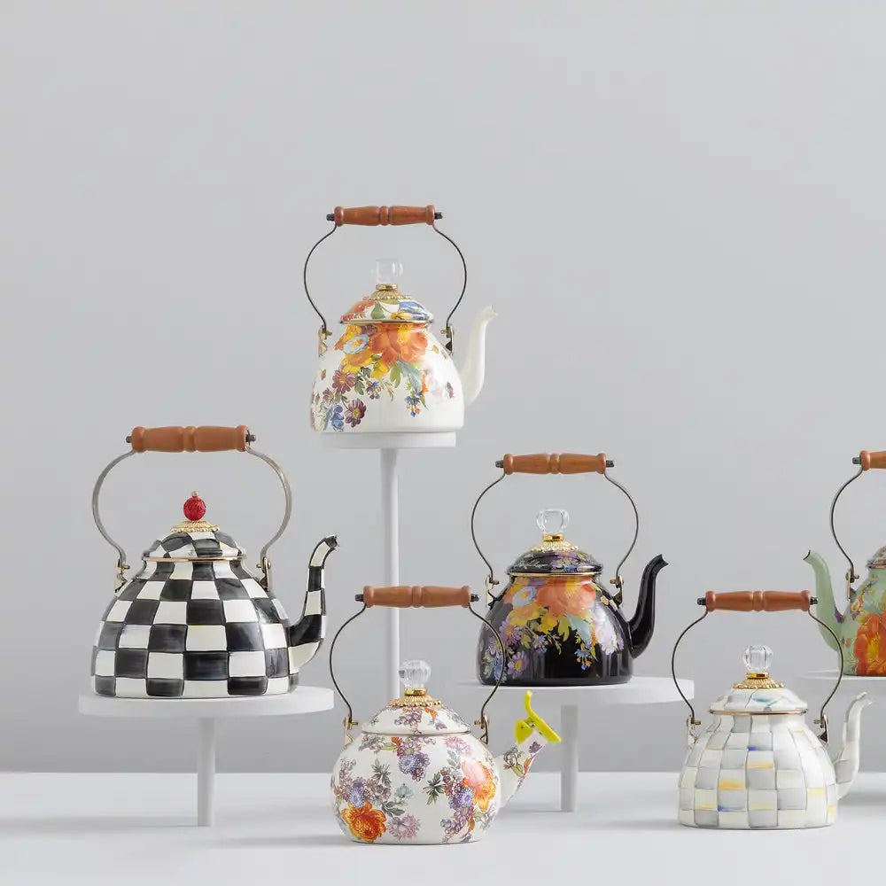 Rosy English Garden 2 Quart Tea Kettle