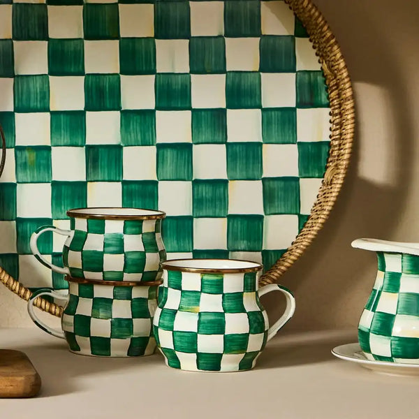 Mocha Check Mug