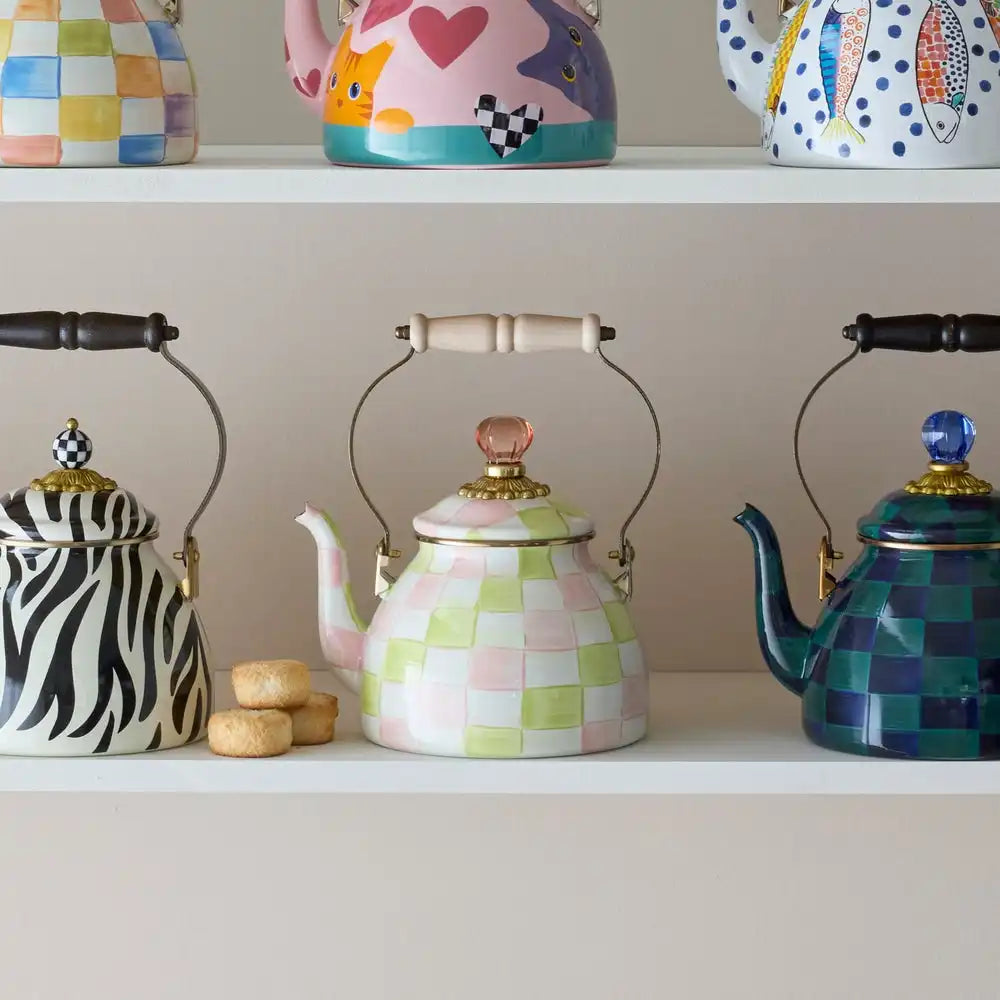 Palm Beach Check 2 Quart Tea Kettle Secondary image