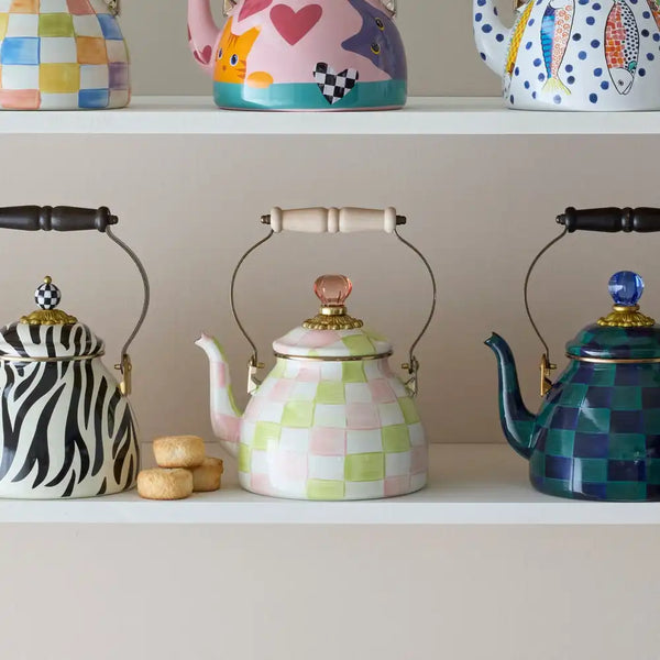 Palm Beach Check 2 Quart Tea Kettle