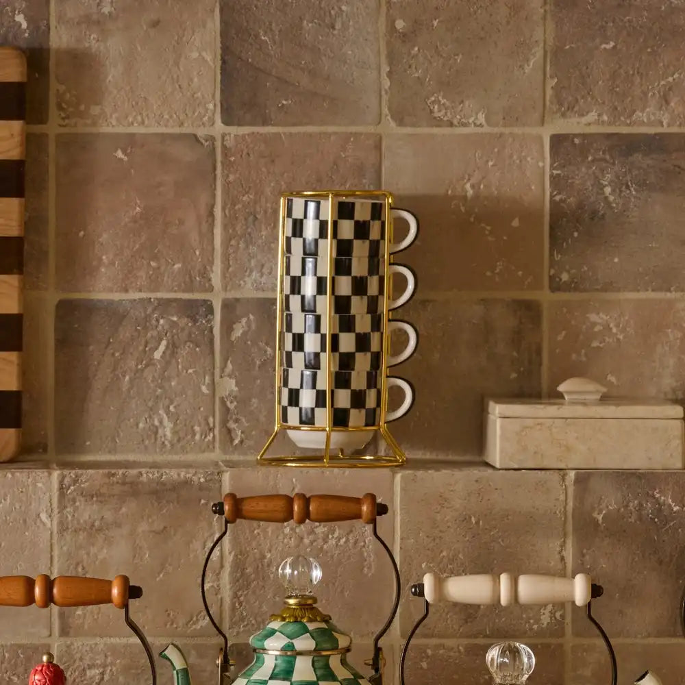 Courtly Check Cappuccino Cup Tower