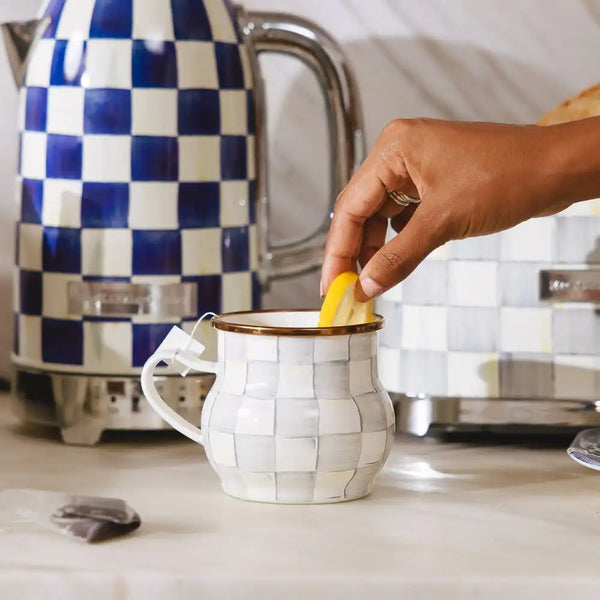Mocha Check Mug