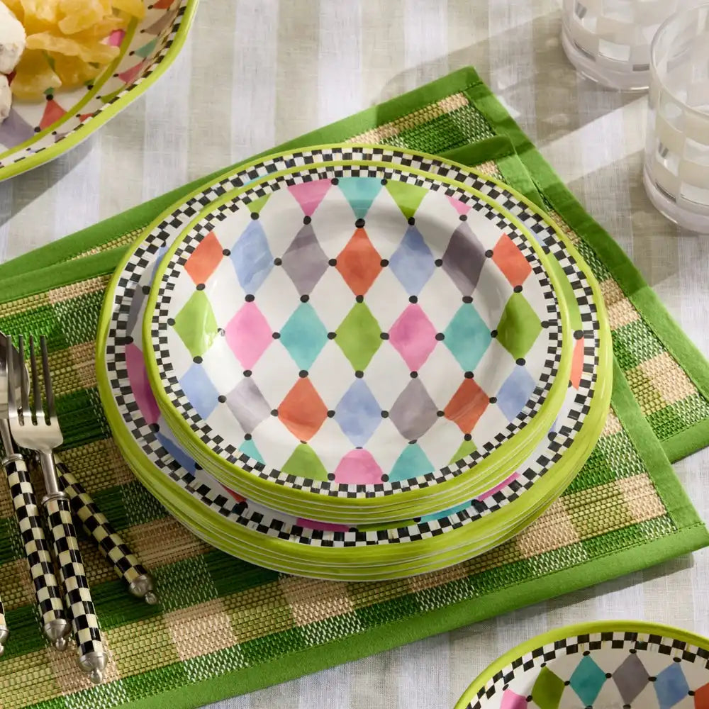 Palm Springs Melamine Salad Plates, Set of 4