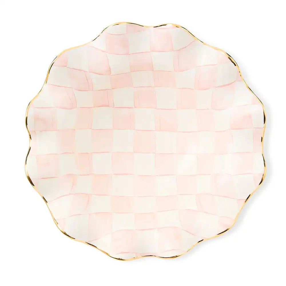 Rosy Check Medium Ceramic Fluted Serving Bowl Secondary image