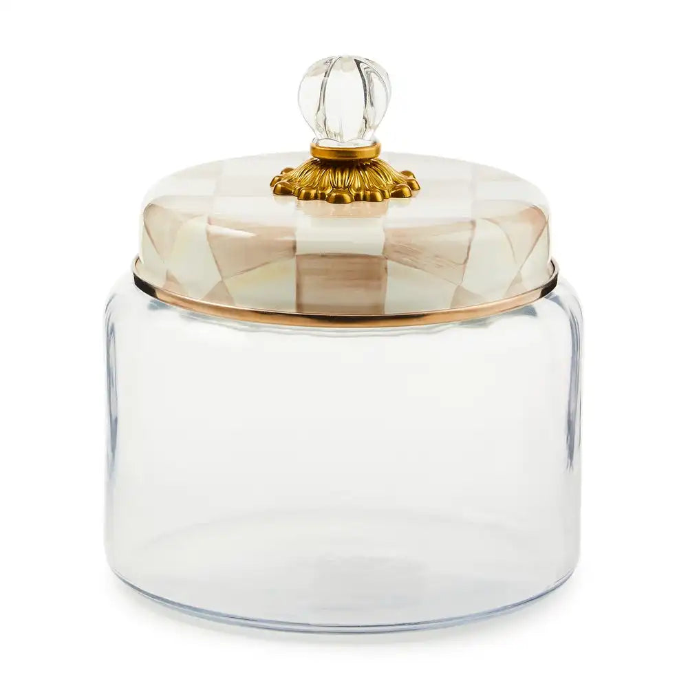 Mocha Check Large Kitchen Canister