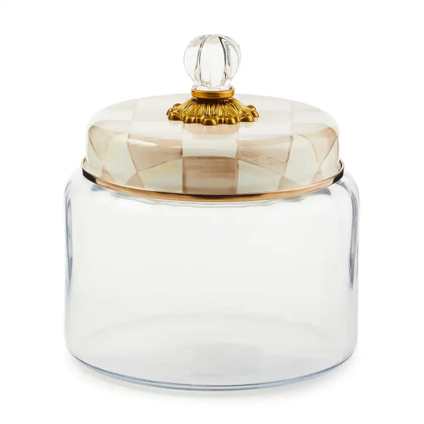 Mocha Check Large Kitchen Canister