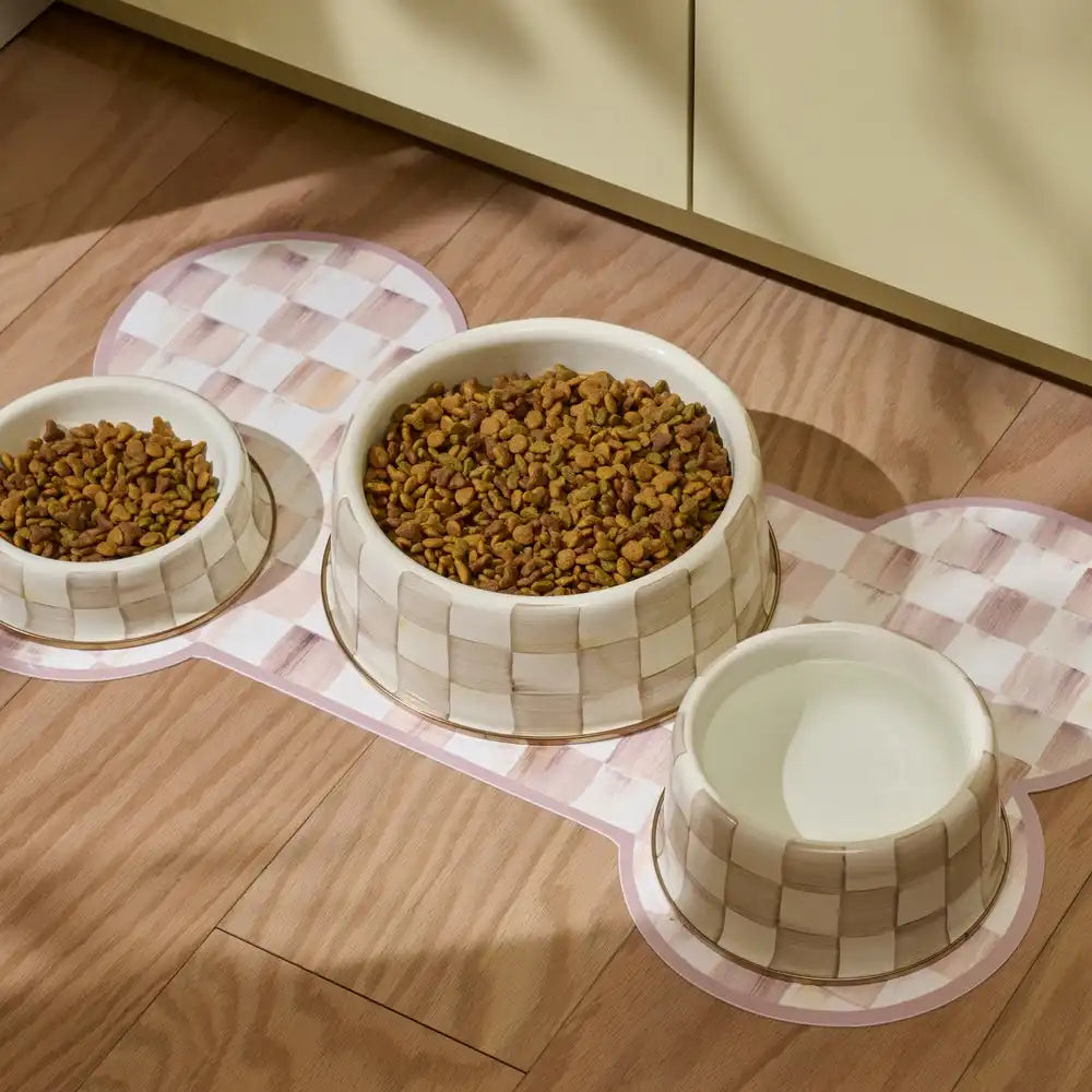 Sky Check Small Pet Dish