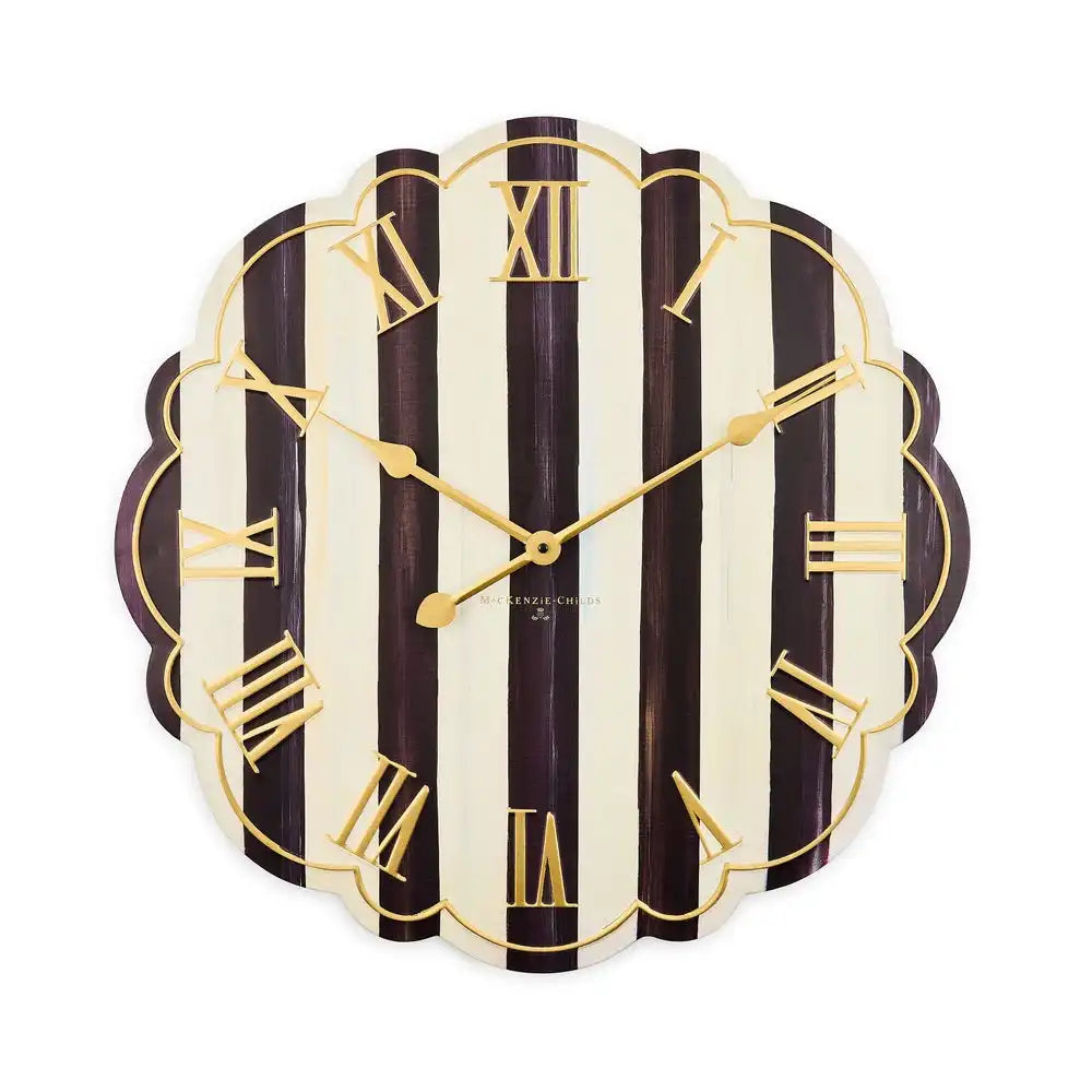 Courtly Stripe Wall Clock