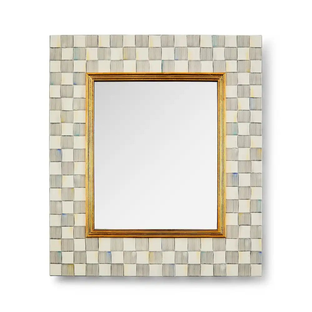 Sky Check Enamel Wall Mirror