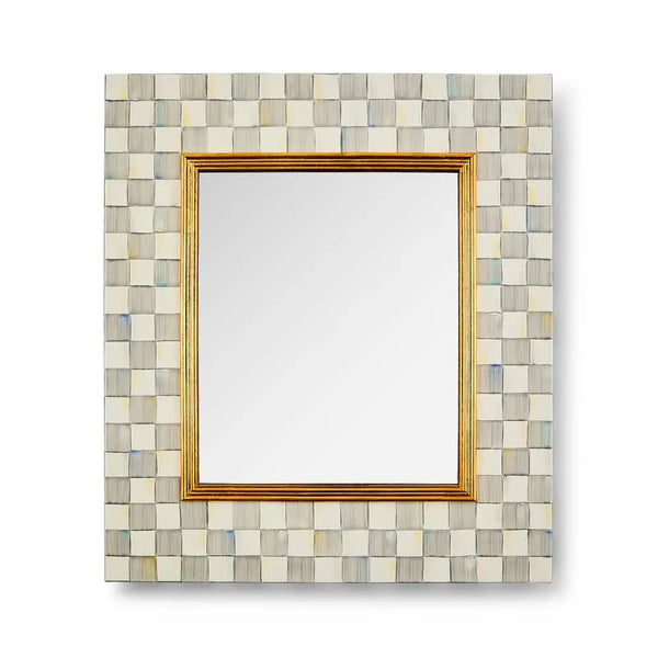 Sky Check Enamel Wall Mirror