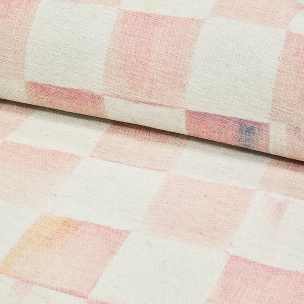 Rosy Checkered 3' x 5' Washable Rug