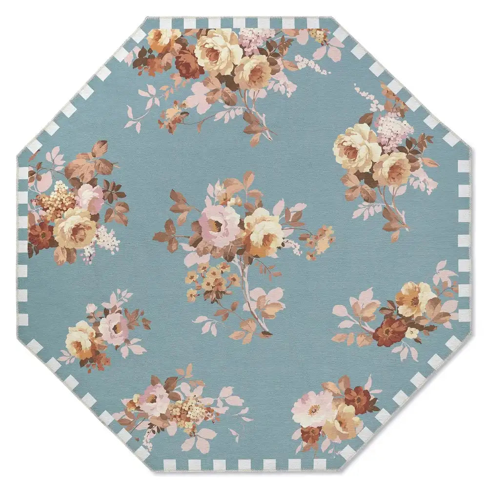 Slate Wild Rose 2' x 3' Washable Rug