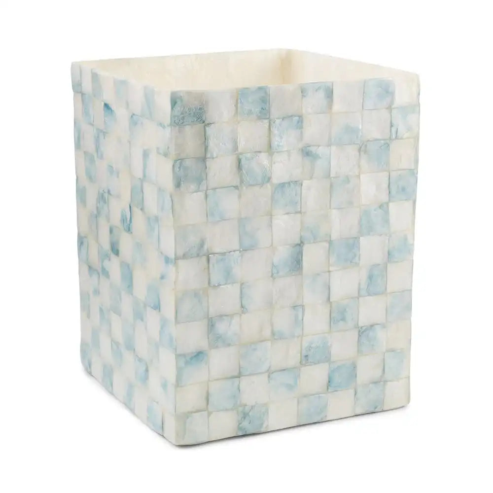 Sky Check Capiz Vanity Tray