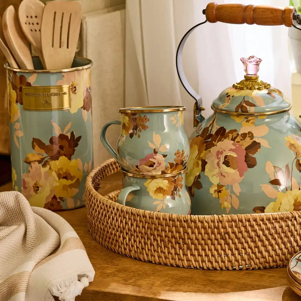 White Flower Market Mug