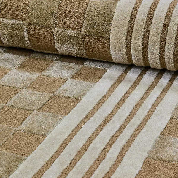 Light Grey Tonal Check 3' x 5' Rug