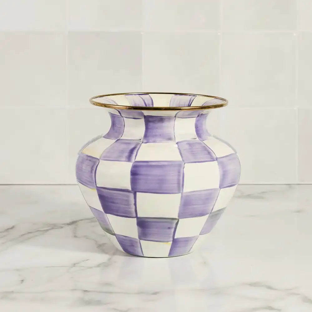 Courtly Check Enamel Large Vase
