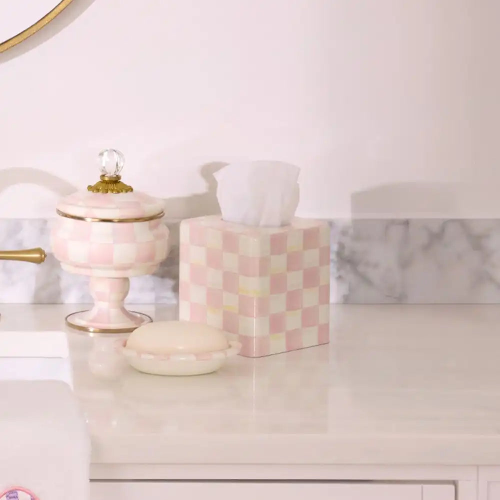 Rosy Check Standard Tissue Box Cover