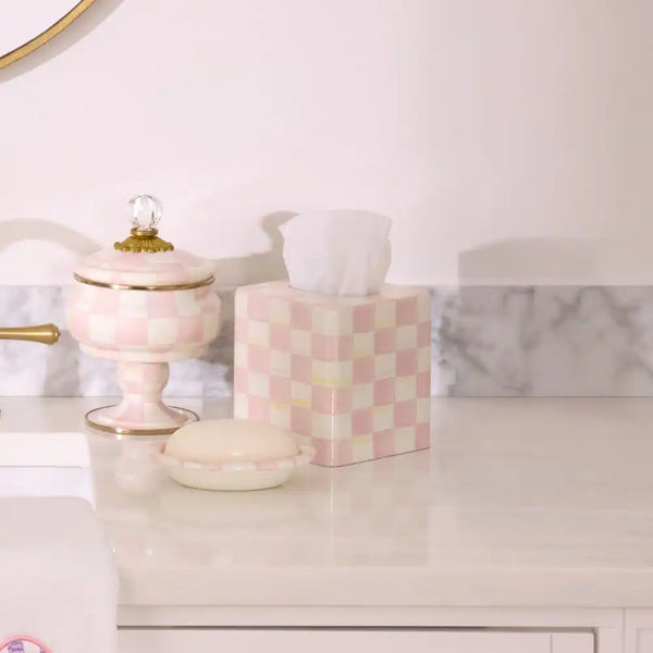 Rosy Check Standard Tissue Box Cover