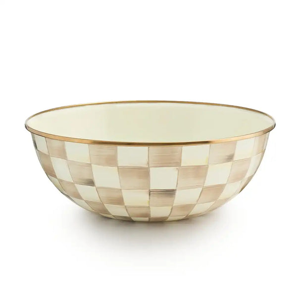 Mocha Check Large Everyday Bowl