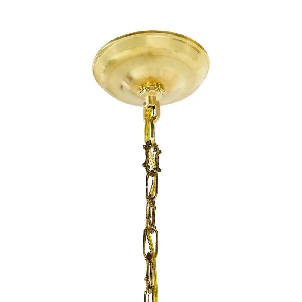 Mocha Check Flared Ceramic Pendant Lamp