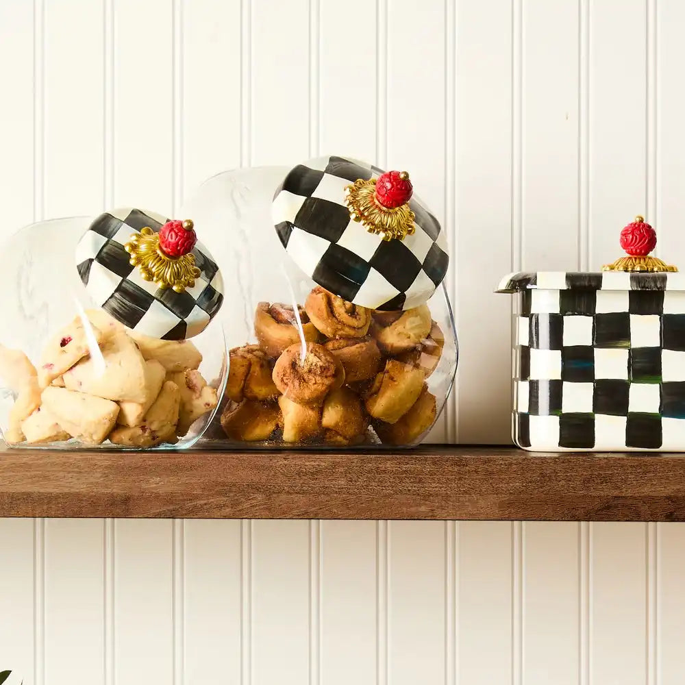 Cookie Jar with Courtly Check Lid