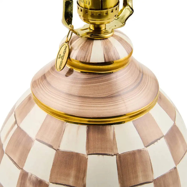 Courtly Check Ceramic Globe Lamp