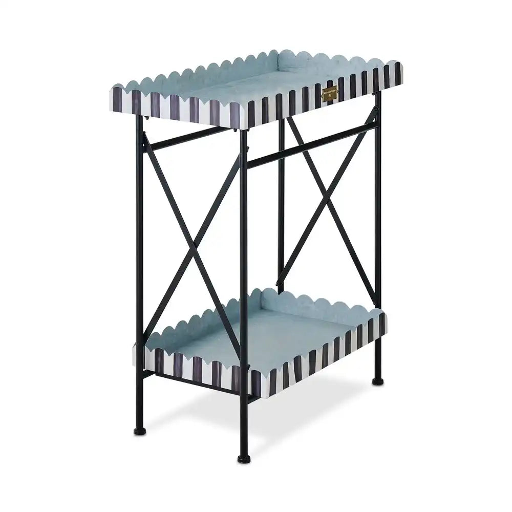 Courtly Stripe Galvanized Indoor/Outdoor Butler