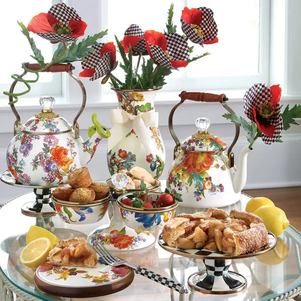 Rosy English Garden 2 Quart Tea Kettle