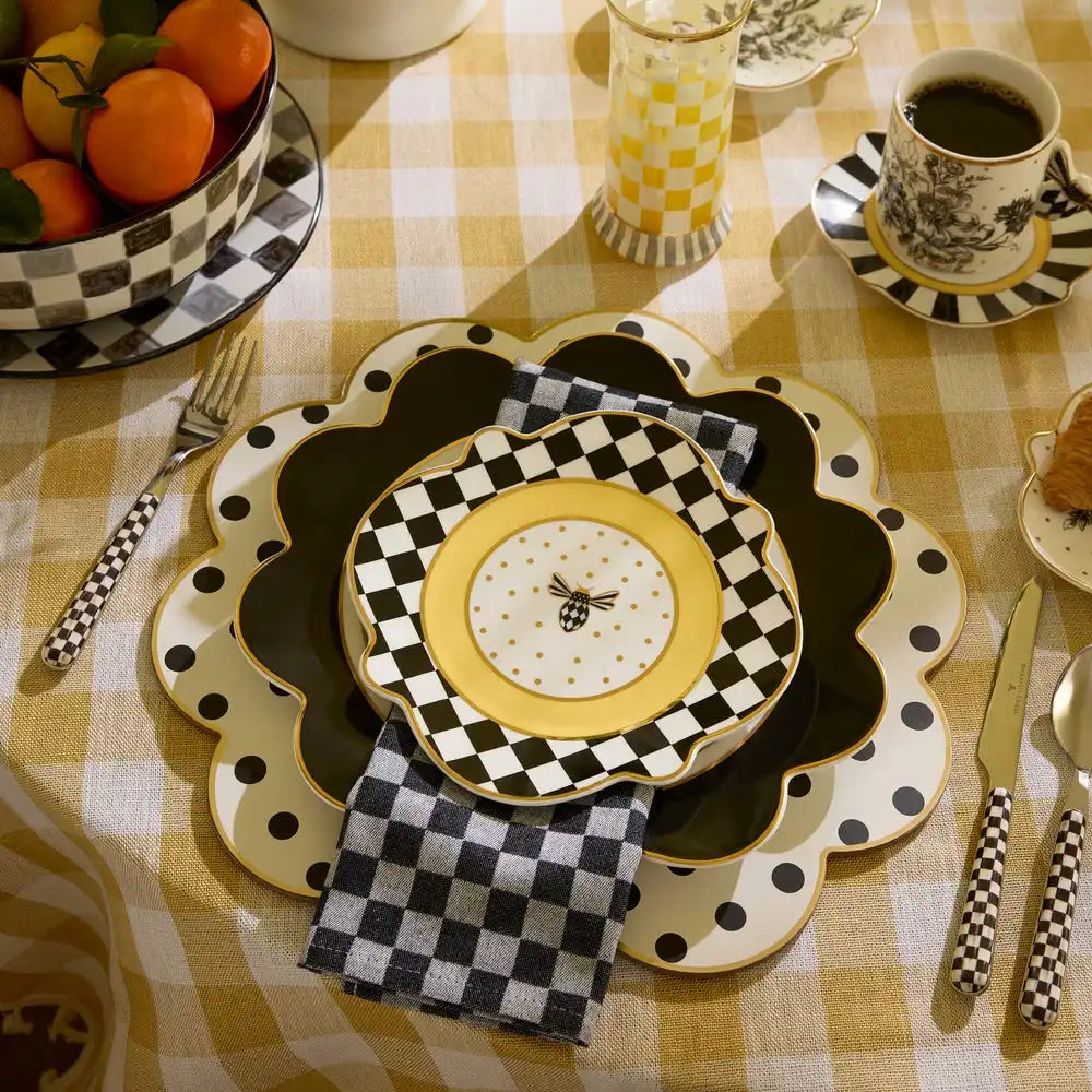 Bee Toile Salad Plate