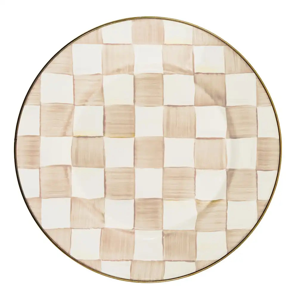 Mocha Check Dinner Plate Main image