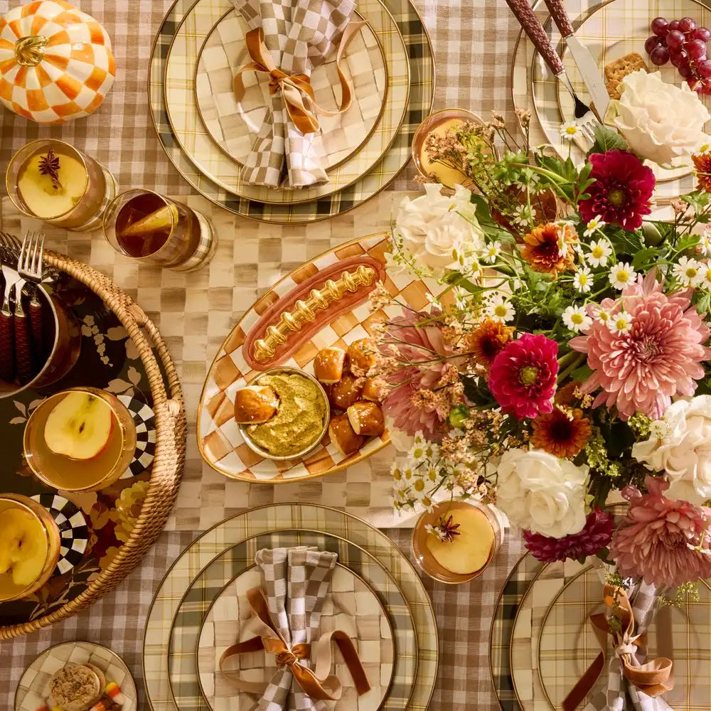 Courtly Check Football Platter