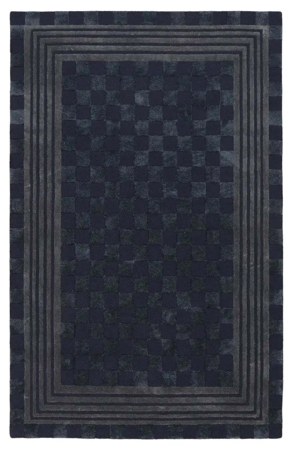 Light Grey Tonal Check 3' x 5' Rug