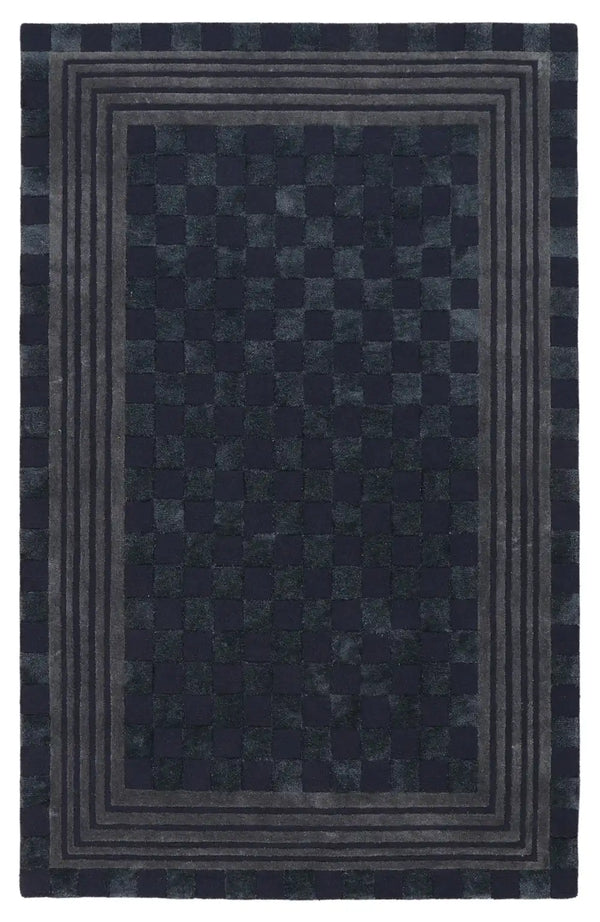 Light Grey Tonal Check 3' x 5' Rug