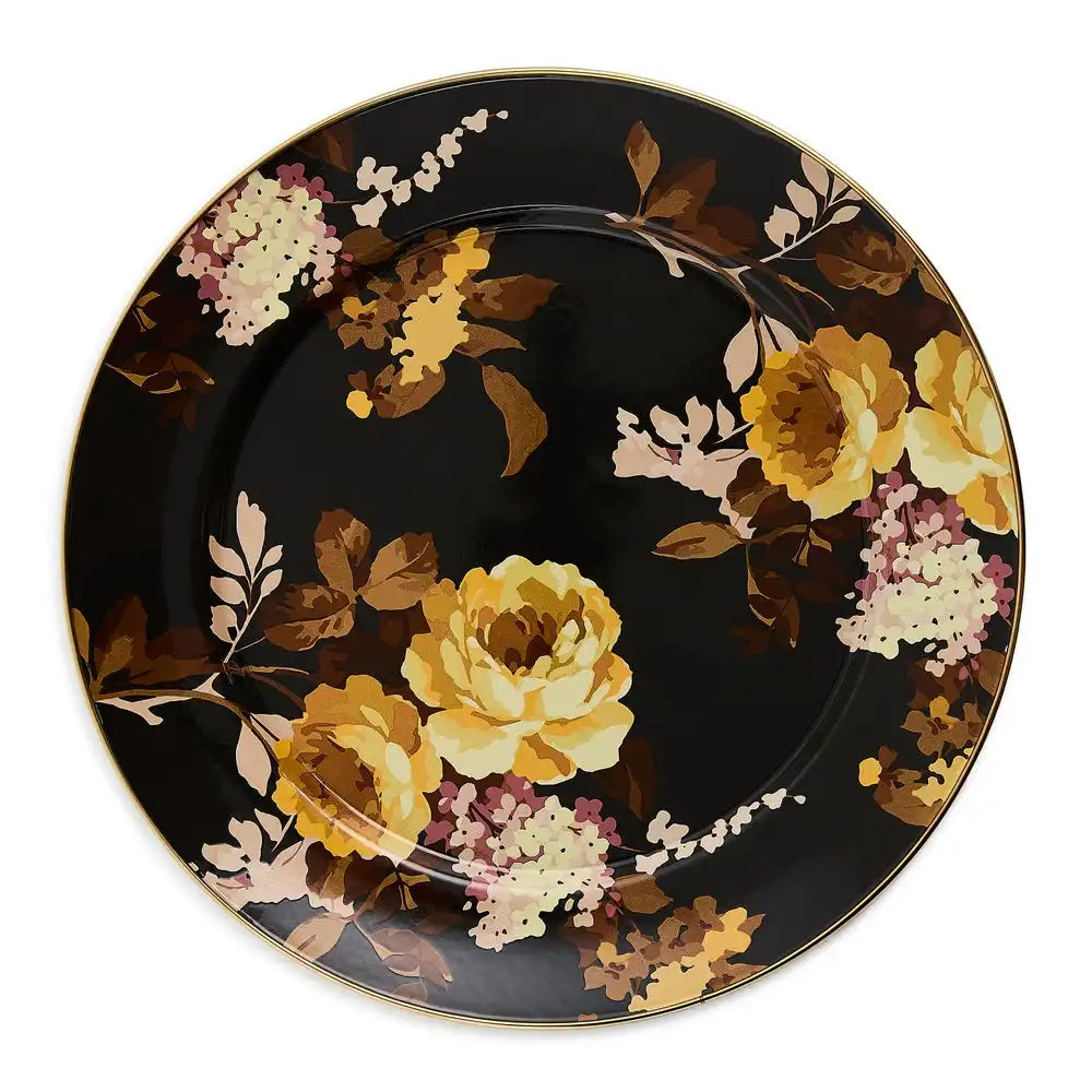 Wild Rose Brown Salad Plate