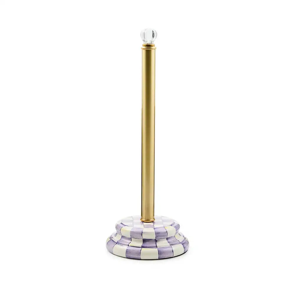 Violet Check Toilet Tissue Storage
