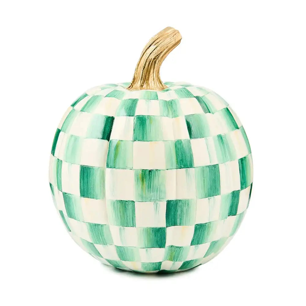 Mocha Check Mini Pumpkin