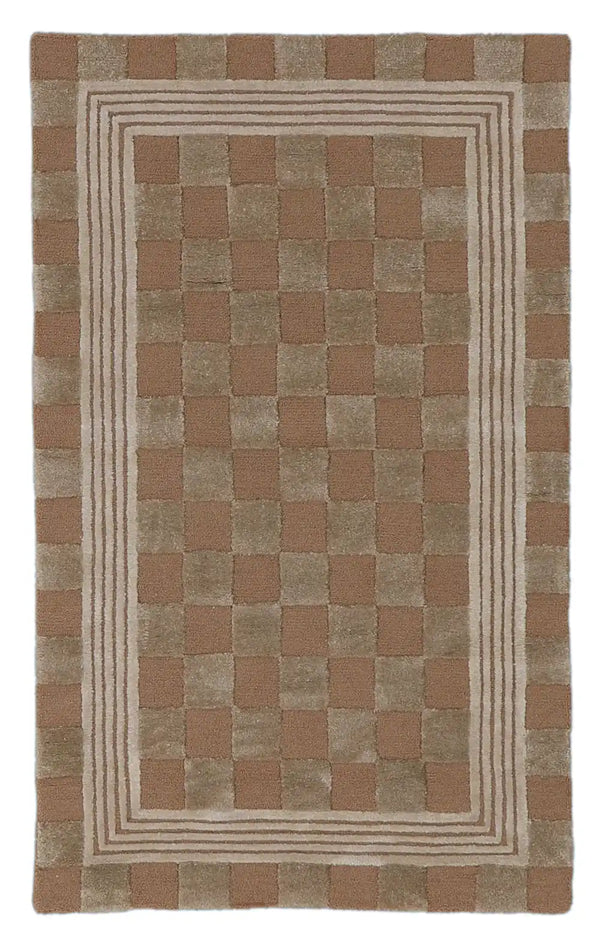 Light Grey Tonal Check 3' x 5' Rug