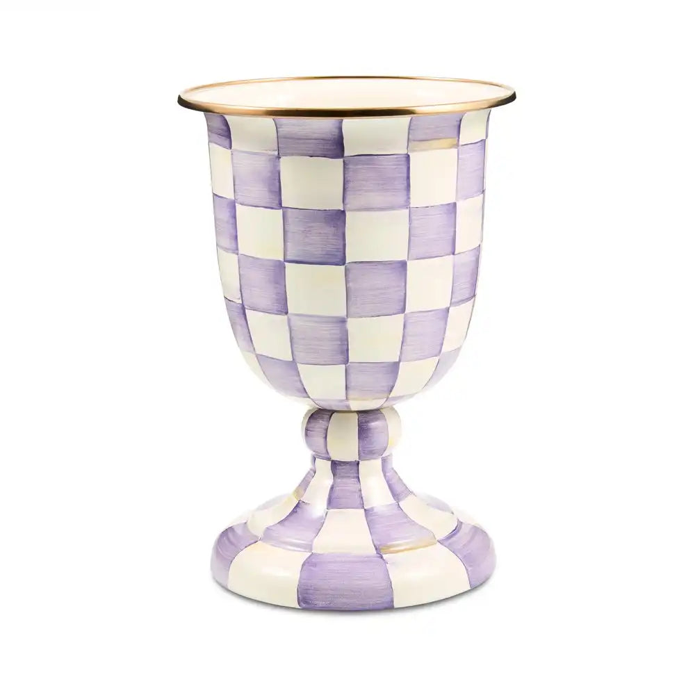 Sky Check Pedestal Vase