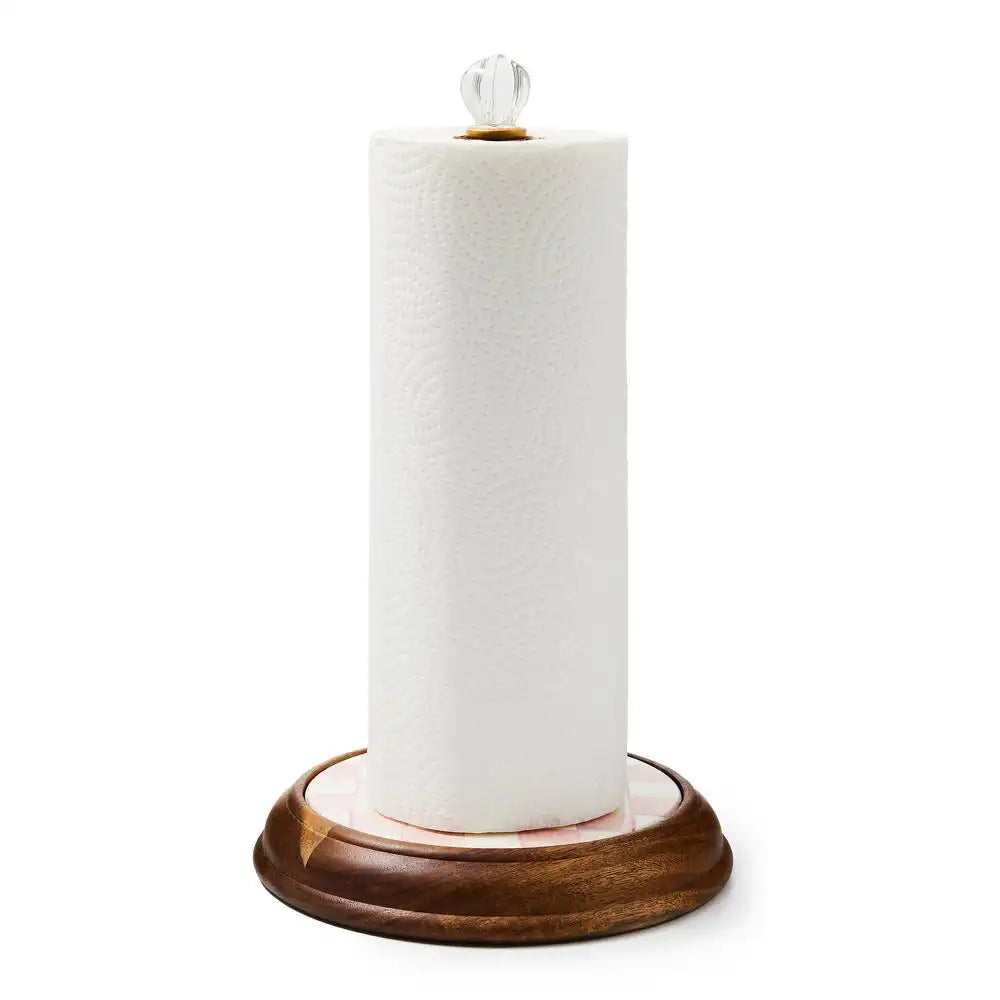 Rosy Check Wood Paper Towel Holder Main image