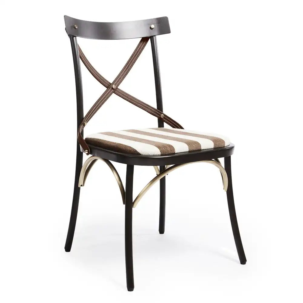 Flatiron Brown Stripe Dining Chair Main image