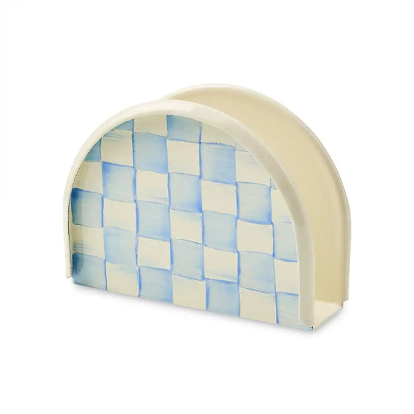 Mocha Check Napkin Holder