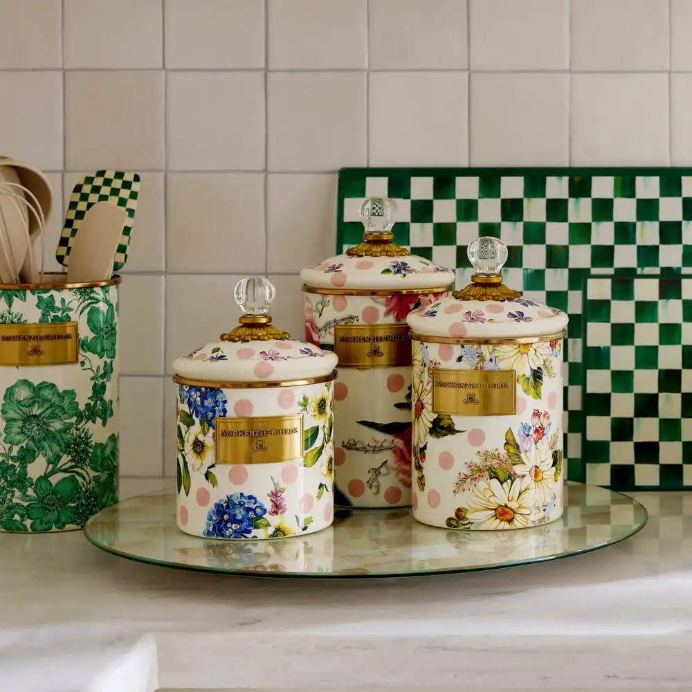 Courtly Check Glass Lazy Susan