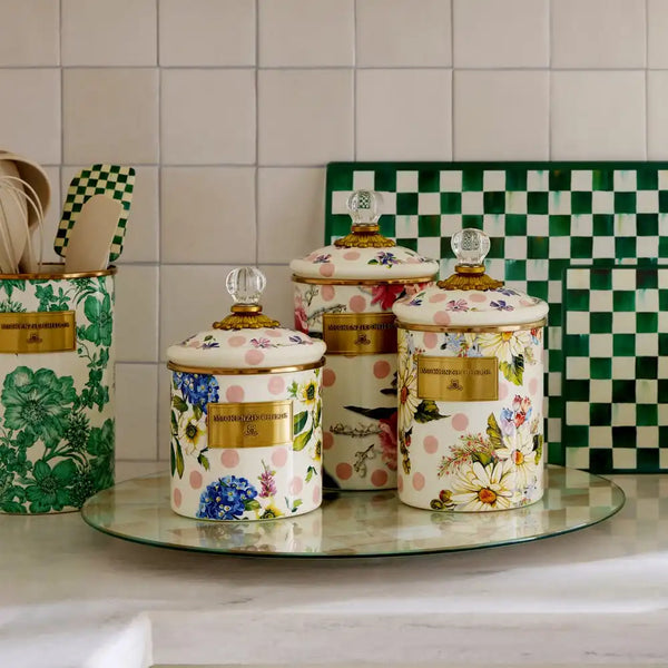 Courtly Check Glass Lazy Susan