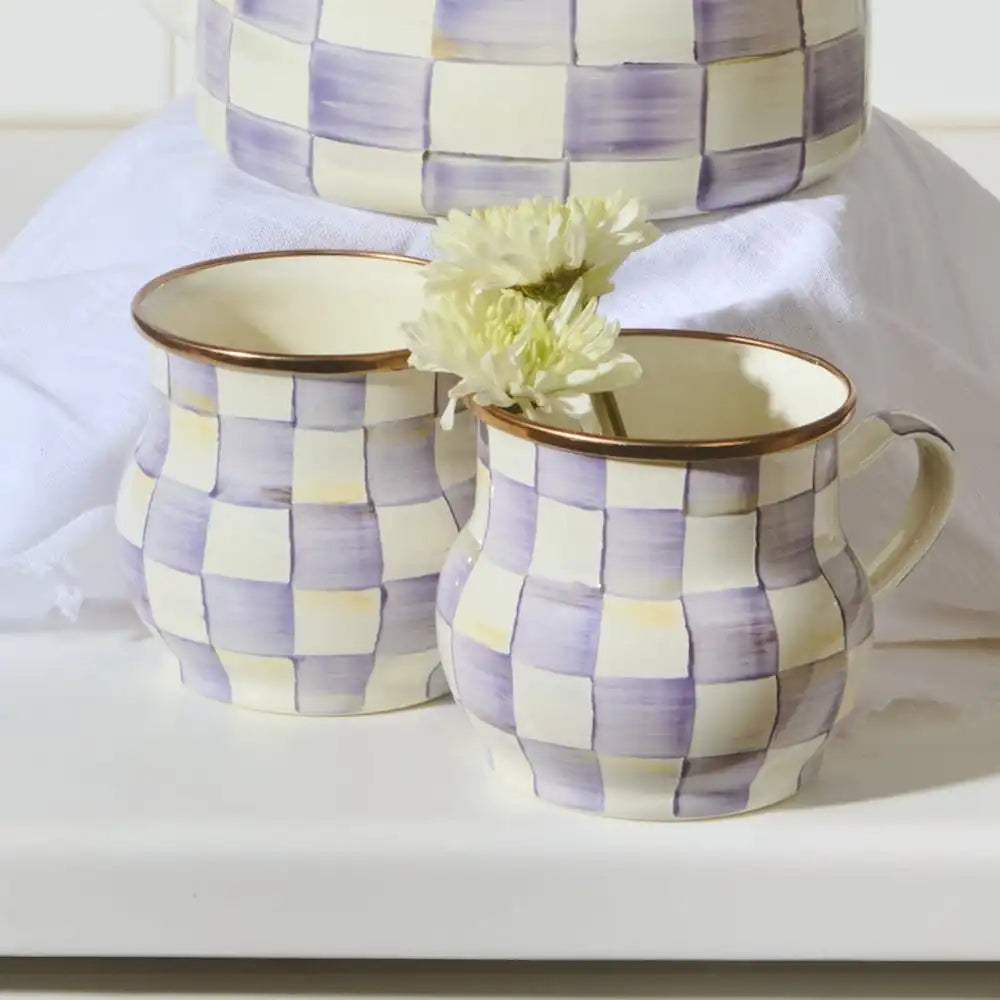 Mocha Check Mug