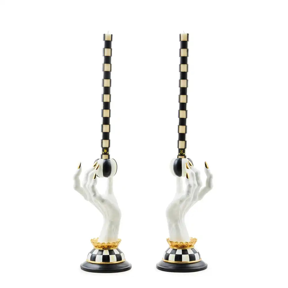 Haunted House Spooky Hand Candle Holders, Set of 2