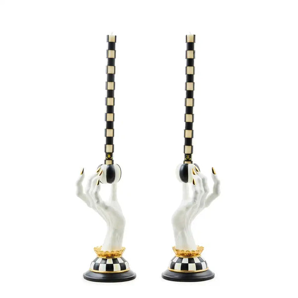 Haunted House Spooky Hand Candle Holders, Set of 2